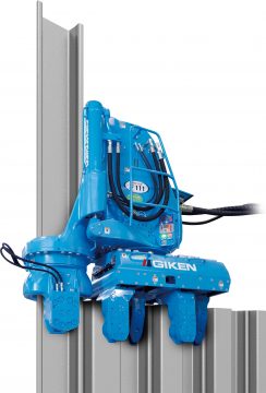 The Silent Piler, a virtually noise- and vibration-free hydraulic press-in machine