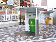 駅に隣接したエコサイクル設置例