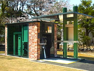 景観に調和したエコサイクル設置例1