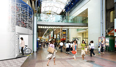 モバイルエコサイクル 商店街に